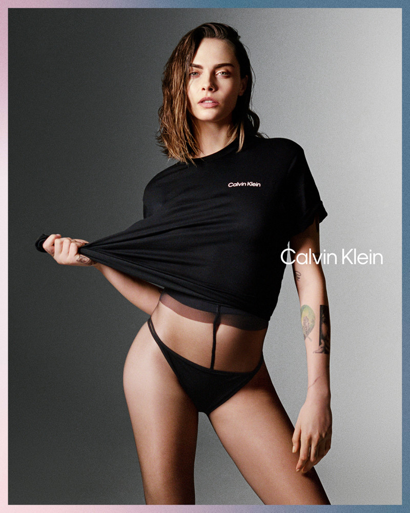 Cara Delevingne featured in  the Calvin Klein Pride 2024 Campaign advertisement for Summer 2024