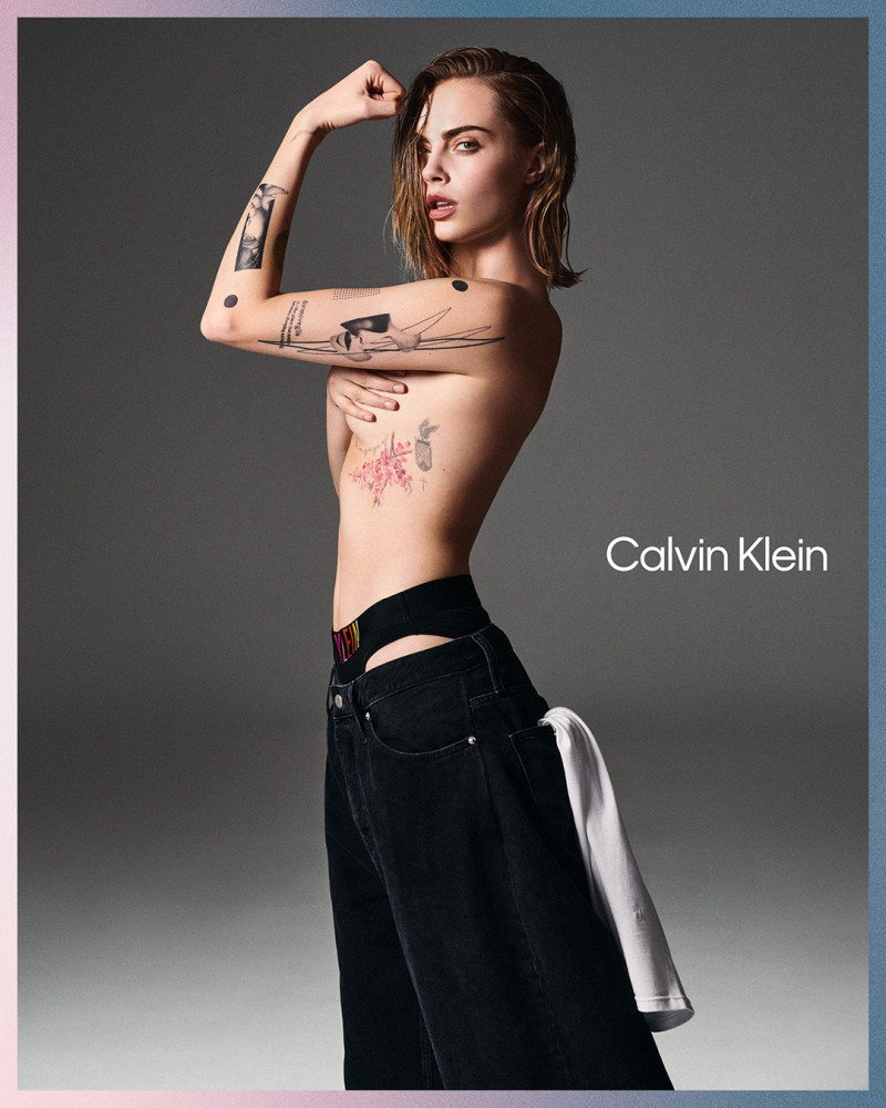 Cara Delevingne featured in  the Calvin Klein Pride 2024 Campaign advertisement for Summer 2024