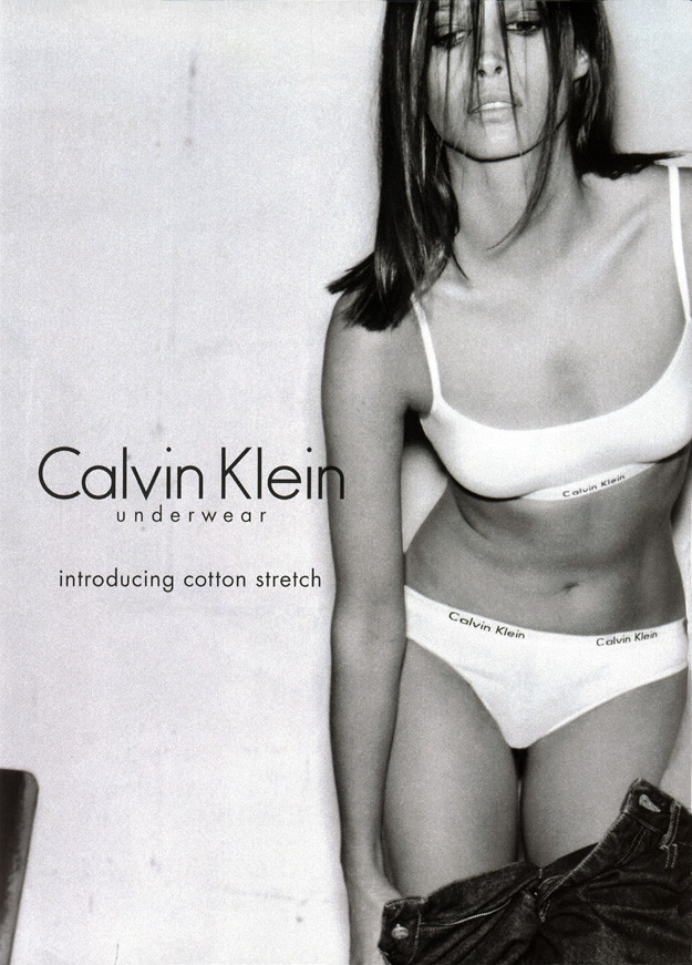 Christy Turlington featured in  the Calvin Klein Underwear advertisement for Autumn/Winter 2000