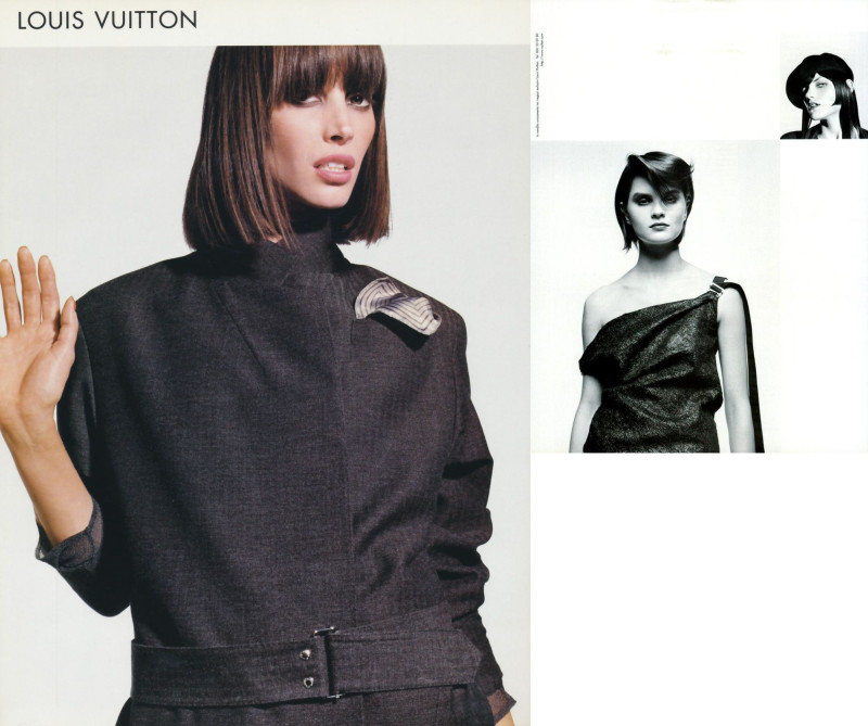 Christy Turlington featured in  the Louis Vuitton advertisement for Autumn/Winter 2000