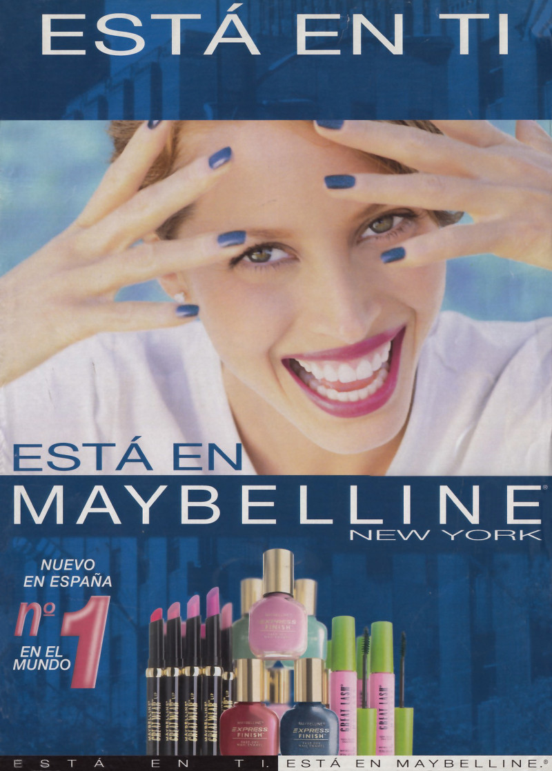 Christy Turlington featured in  the Maybelline advertisement for Spring/Summer 2001