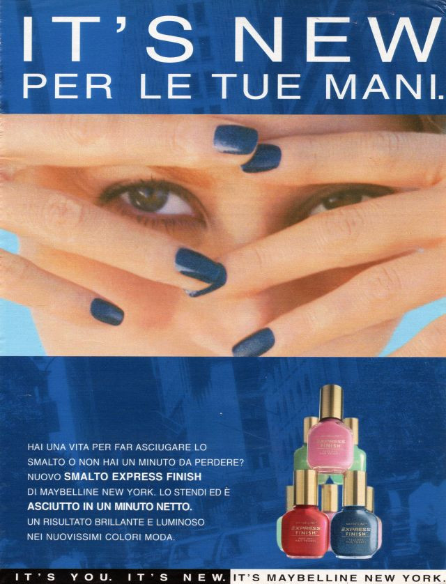 Christy Turlington featured in  the Maybelline advertisement for Spring/Summer 2001
