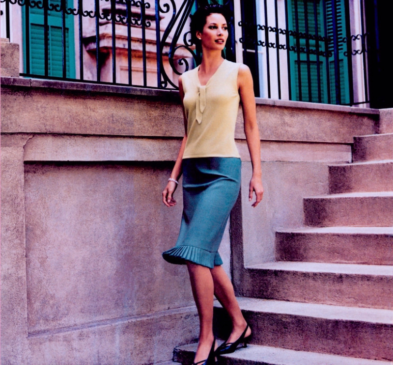 Christy Turlington featured in  the Ann Taylor advertisement for Spring/Summer 2002