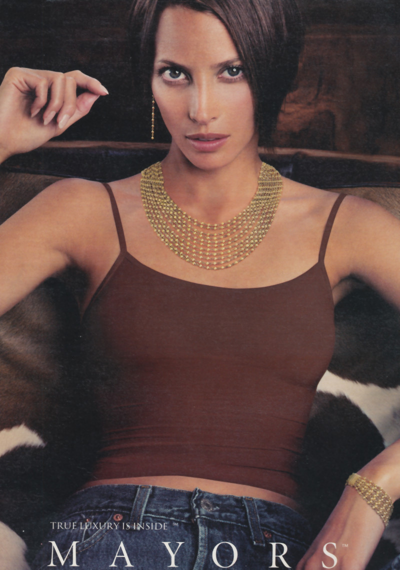 Christy Turlington featured in  the Mayors advertisement for Spring/Summer 2002