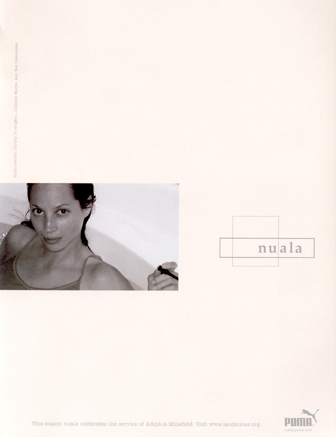 Christy Turlington featured in  the Nuala by PUMA advertisement for Spring/Summer 2004