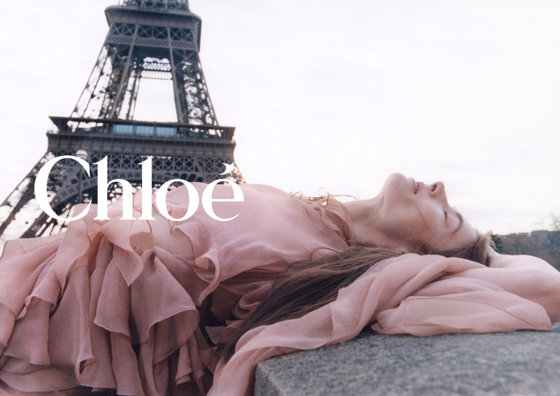 Jessica Miller featured in  the Chloe advertisement for Fall 2024