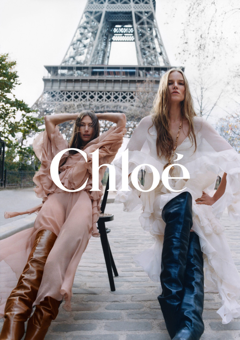 Jessica Miller featured in  the Chloe advertisement for Fall 2024