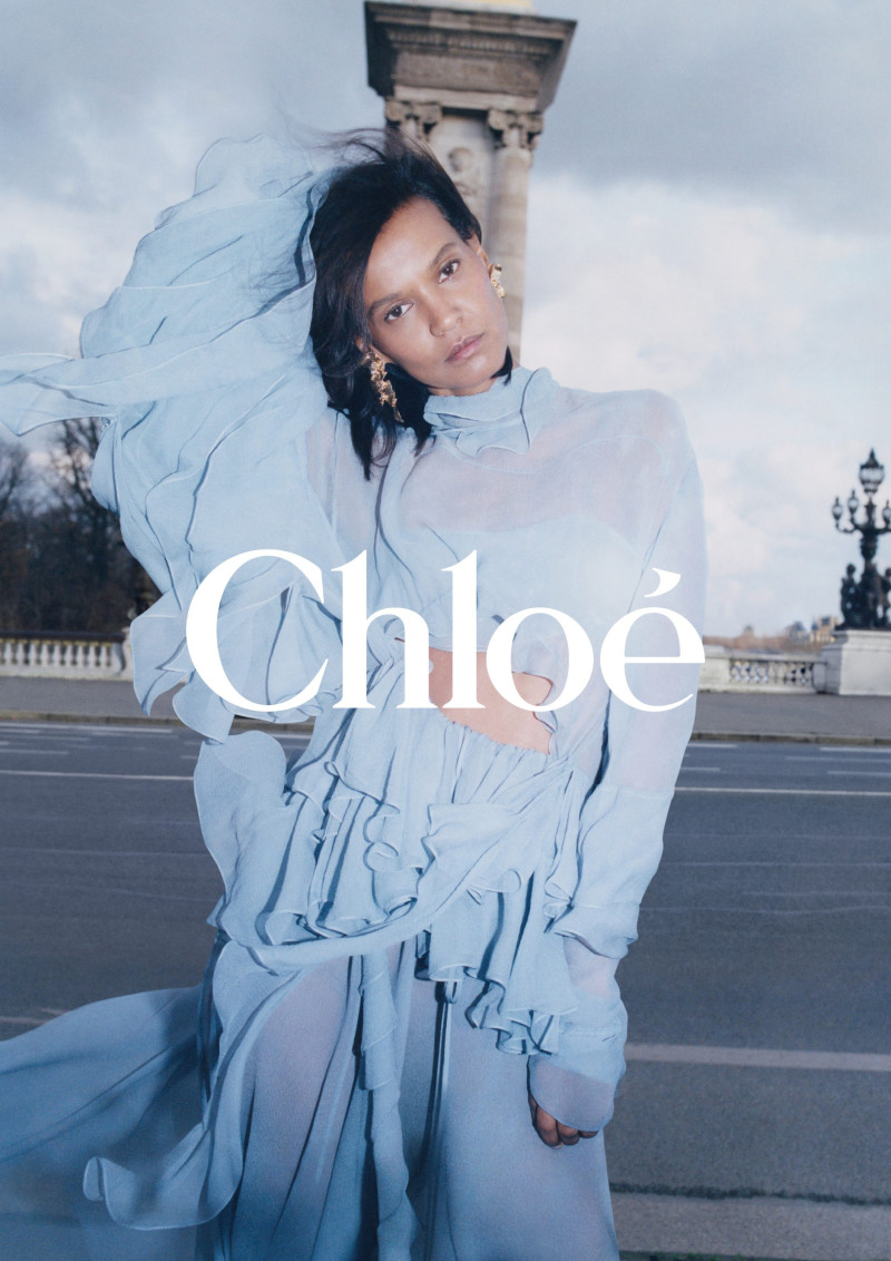 Liya Kebede featured in  the Chloe advertisement for Fall 2024