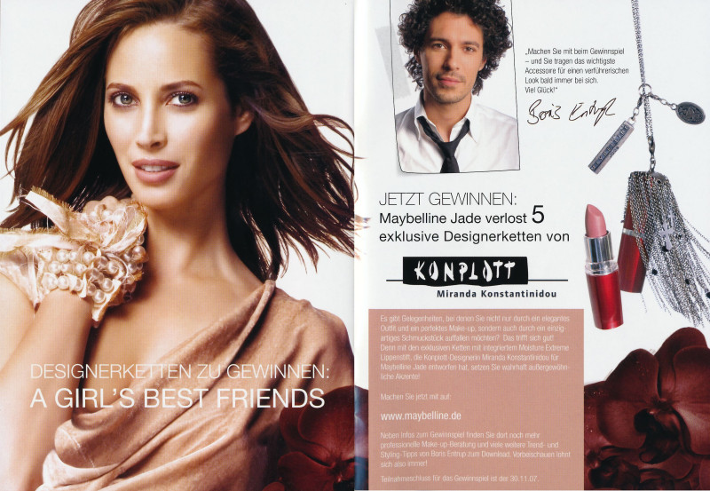 Christy Turlington featured in  the Maybelline advertisement for Spring/Summer 2007