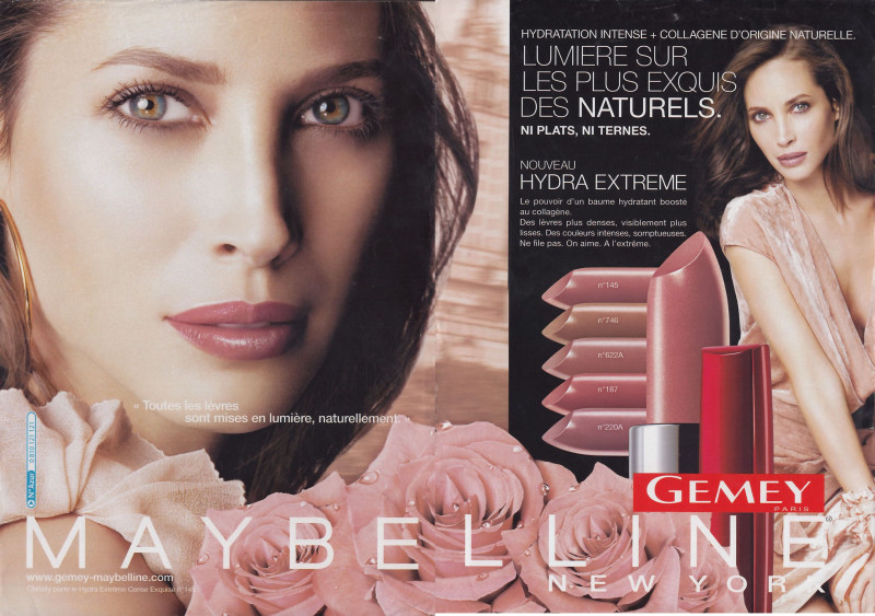 Christy Turlington featured in  the Maybelline advertisement for Autumn/Winter 2007