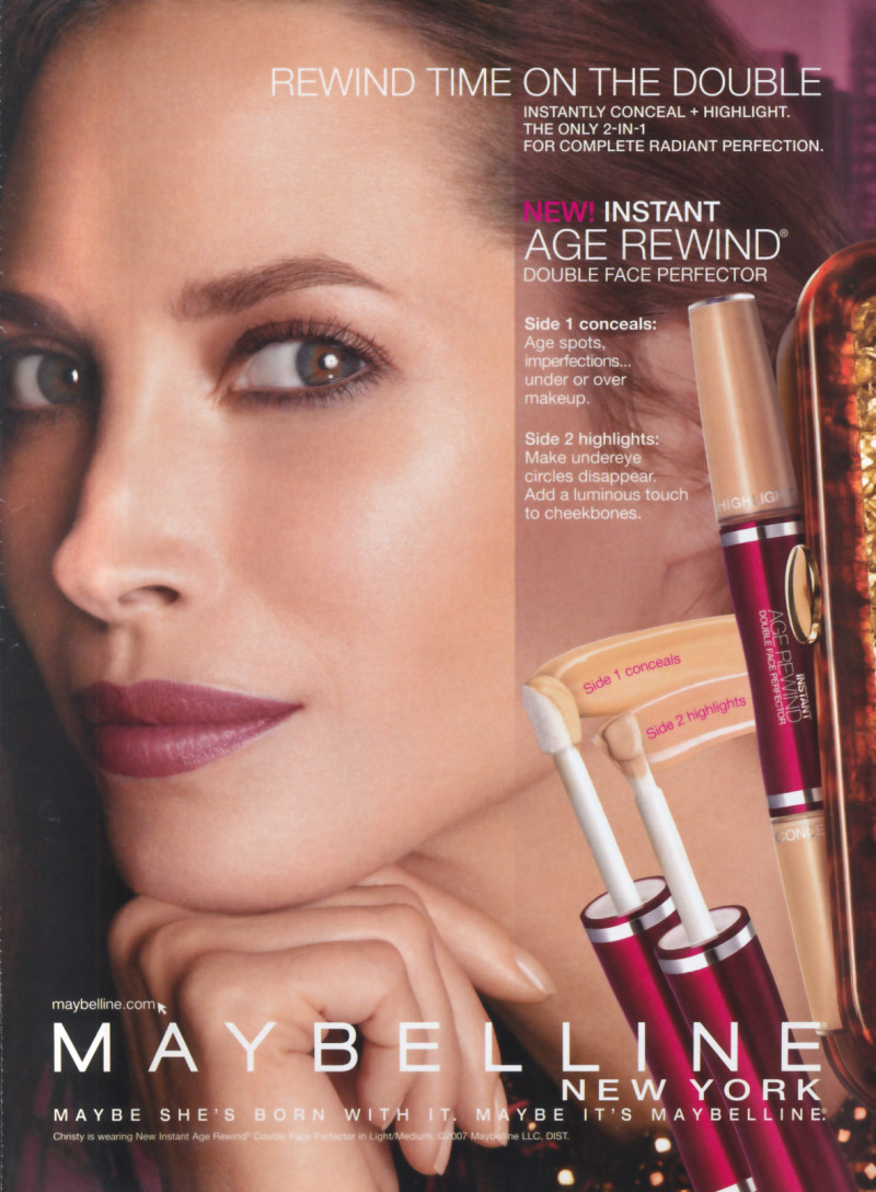 Christy Turlington featured in  the Maybelline advertisement for Autumn/Winter 2007