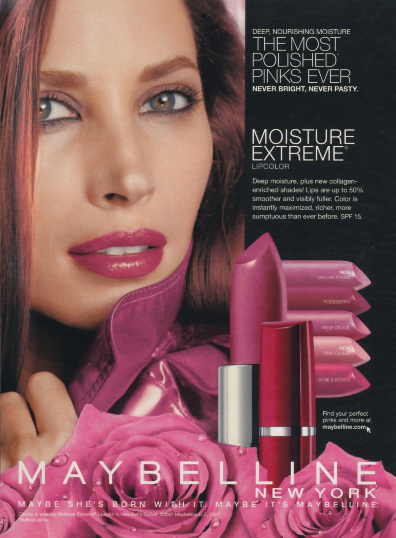 Christy Turlington featured in  the Maybelline advertisement for Autumn/Winter 2007