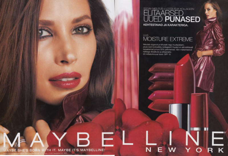 Christy Turlington featured in  the Maybelline advertisement for Autumn/Winter 2007