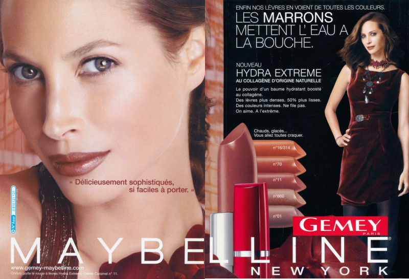 Christy Turlington featured in  the Maybelline advertisement for Autumn/Winter 2007