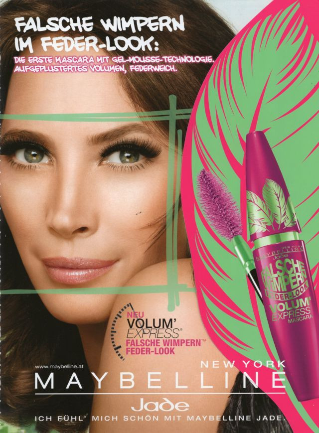 Christy Turlington featured in  the Maybelline advertisement for Autumn/Winter 2007