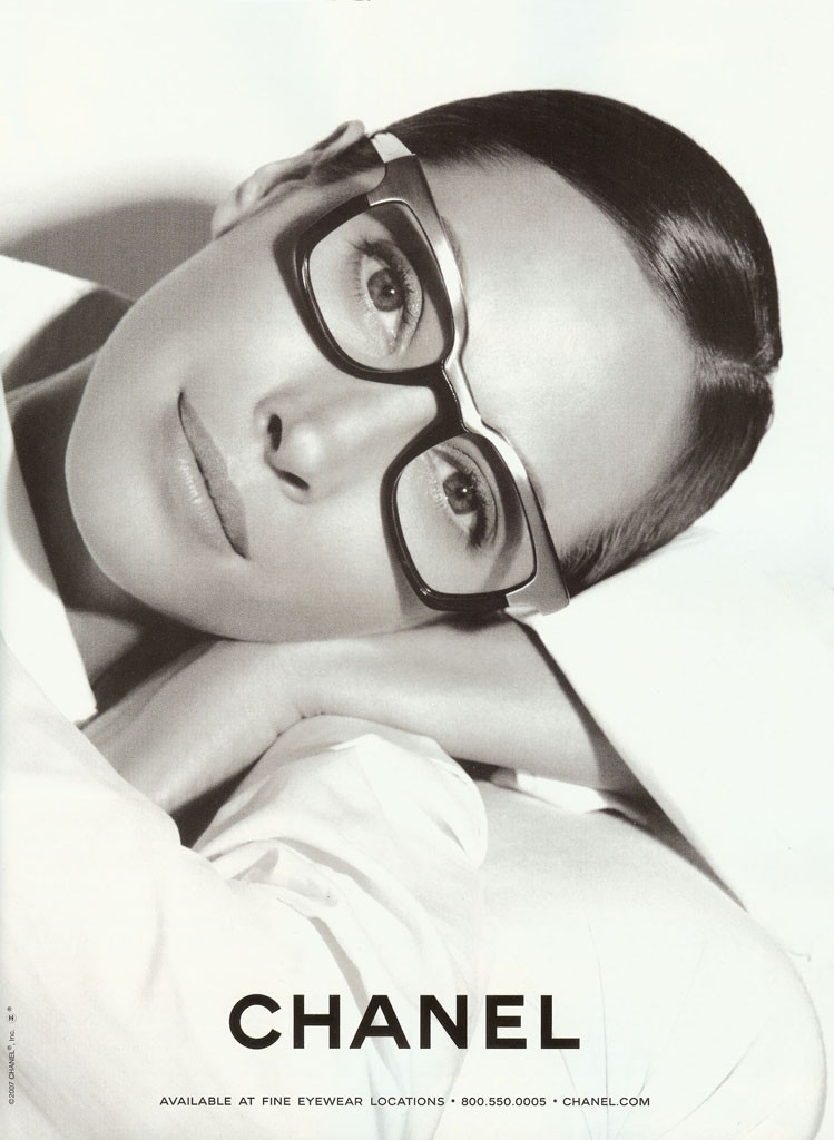 Christy Turlington featured in  the Chanel Eyewear advertisement for Spring/Summer 2008