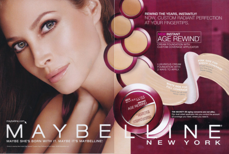 Christy Turlington featured in  the Maybelline advertisement for Autumn/Winter 2008