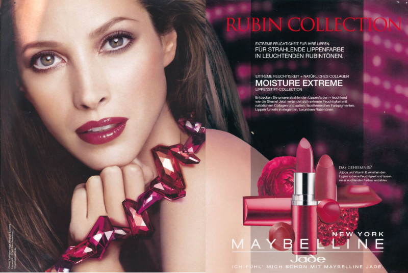 Christy Turlington featured in  the Maybelline advertisement for Autumn/Winter 2008