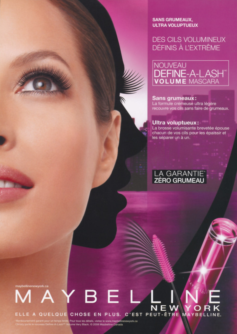 Christy Turlington featured in  the Maybelline advertisement for Autumn/Winter 2008