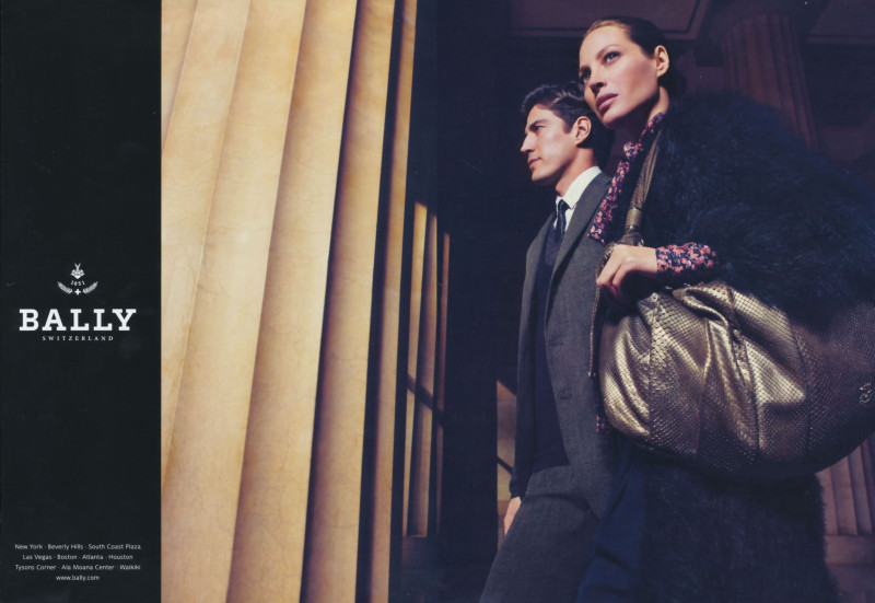 Christy Turlington featured in  the Bally advertisement for Autumn/Winter 2009