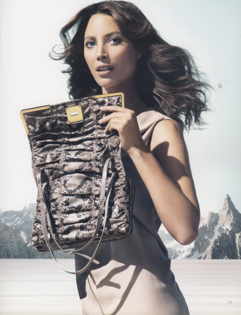 Christy Turlington featured in  the Bally advertisement for Spring/Summer 2010