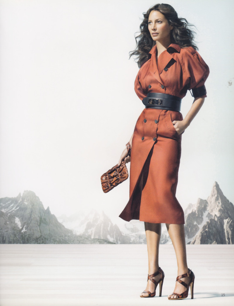 Christy Turlington featured in  the Bally advertisement for Spring/Summer 2010