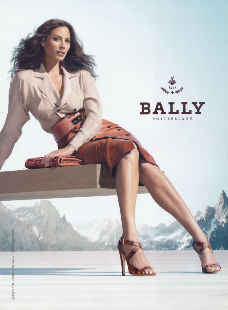 Christy Turlington featured in  the Bally advertisement for Spring/Summer 2010