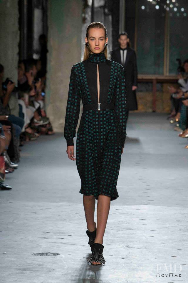 Maartje Verhoef featured in  the Proenza Schouler fashion show for Spring/Summer 2015