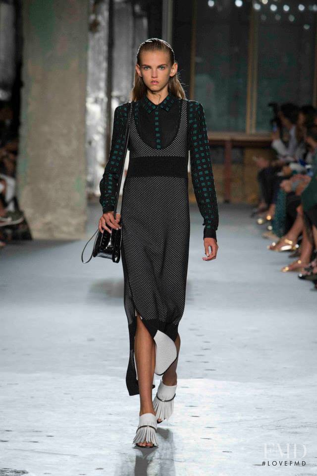 Molly Bair featured in  the Proenza Schouler fashion show for Spring/Summer 2015