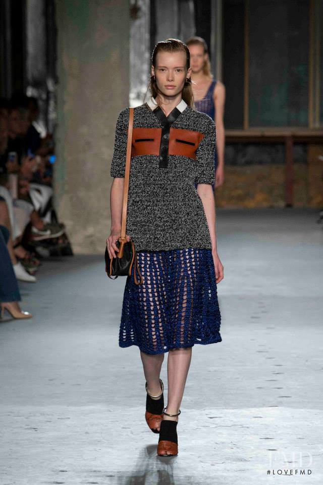 Julia Hafstrom featured in  the Proenza Schouler fashion show for Spring/Summer 2015