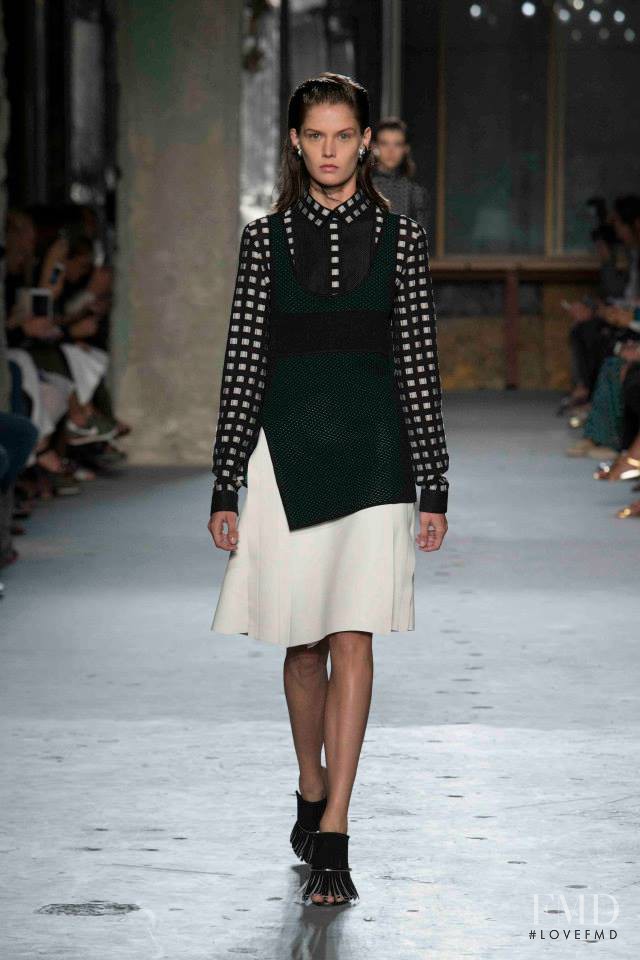 Angel Rutledge featured in  the Proenza Schouler fashion show for Spring/Summer 2015