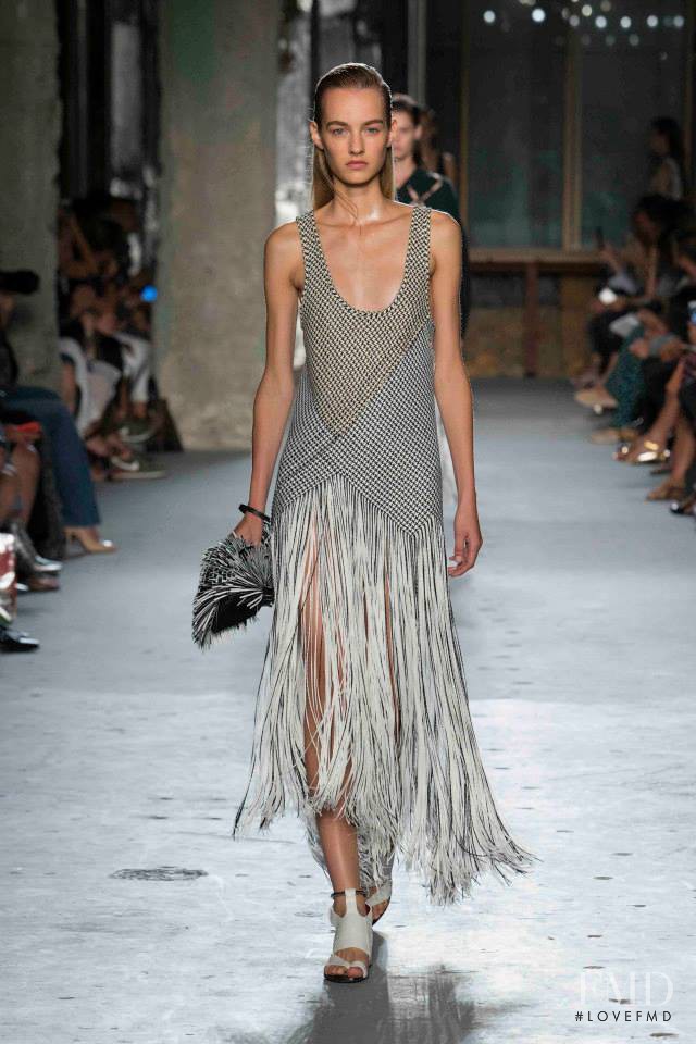 Maartje Verhoef featured in  the Proenza Schouler fashion show for Spring/Summer 2015