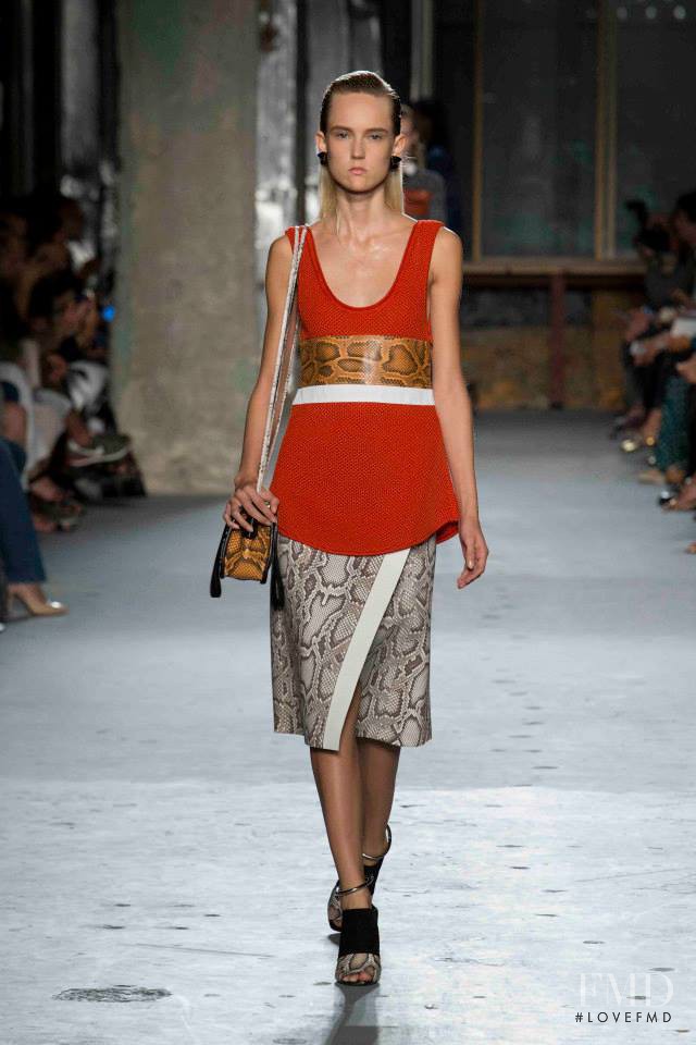 Harleth Kuusik featured in  the Proenza Schouler fashion show for Spring/Summer 2015