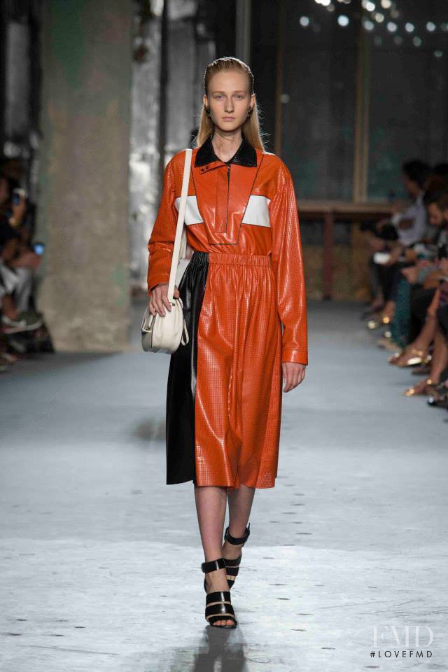 Charlotte Lindvig featured in  the Proenza Schouler fashion show for Spring/Summer 2015