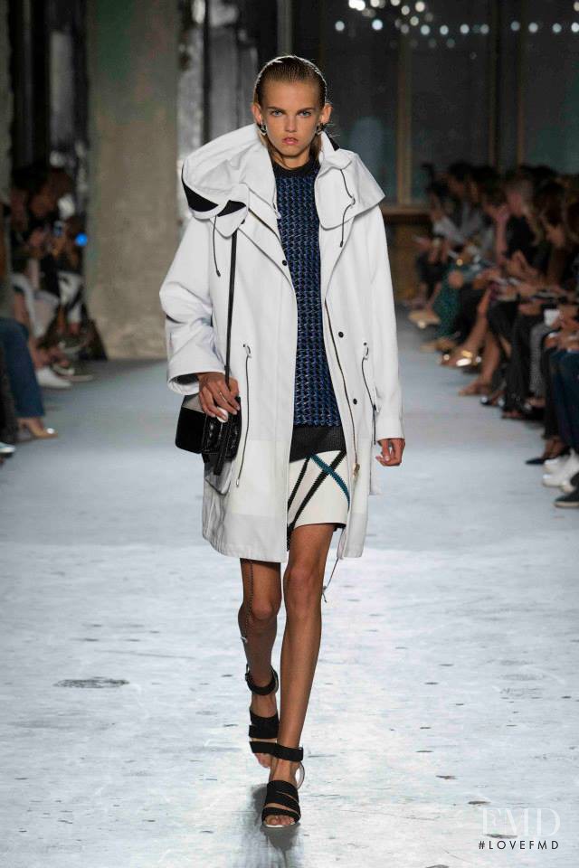 Molly Bair featured in  the Proenza Schouler fashion show for Spring/Summer 2015