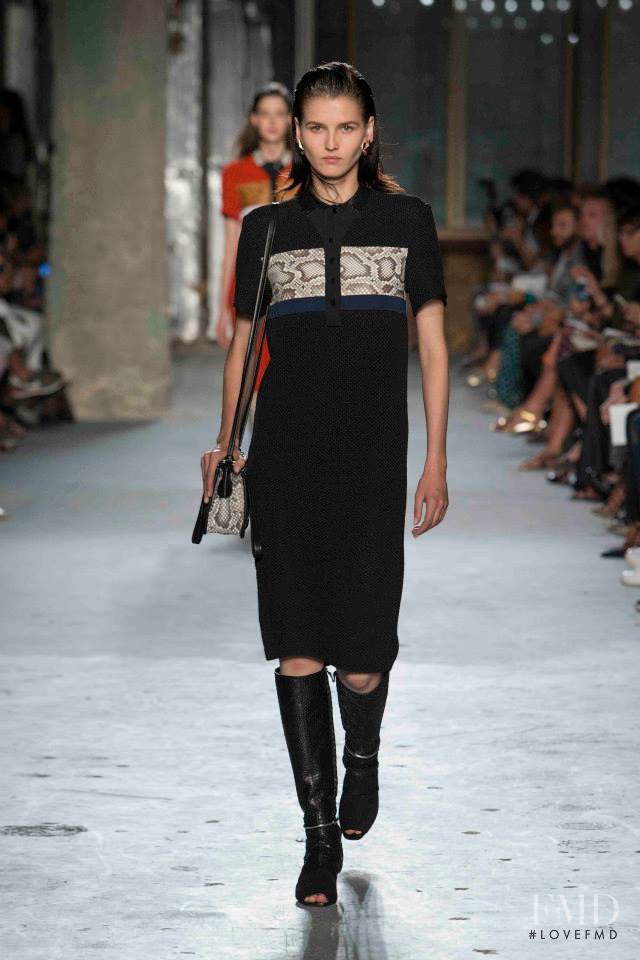 Katlin Aas featured in  the Proenza Schouler fashion show for Spring/Summer 2015