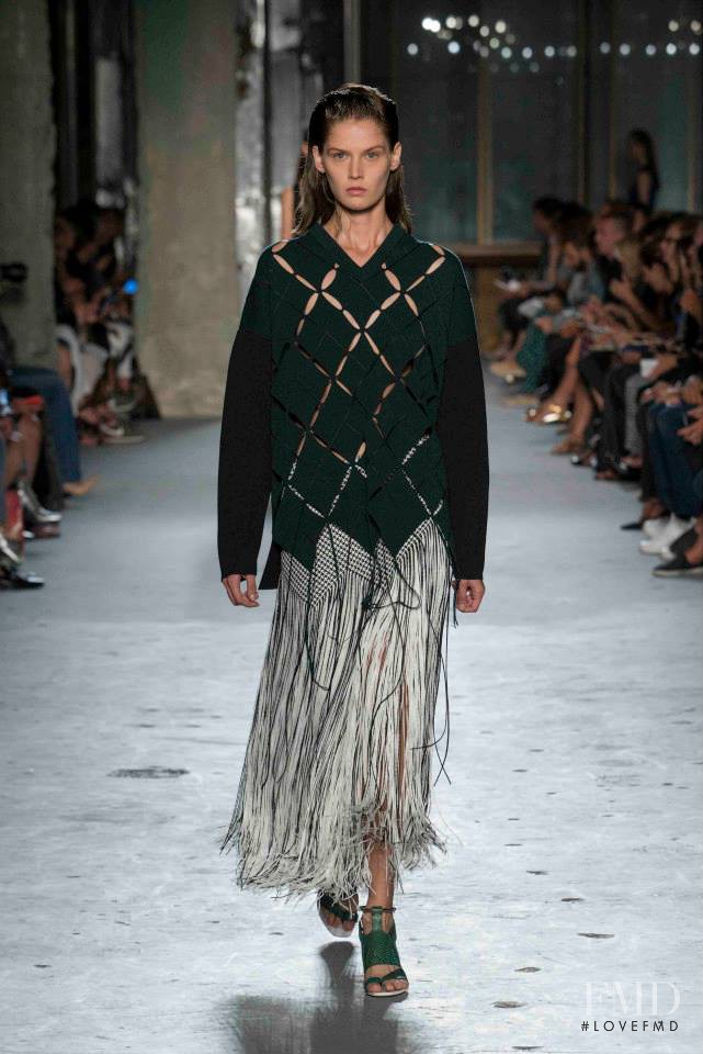 Angel Rutledge featured in  the Proenza Schouler fashion show for Spring/Summer 2015
