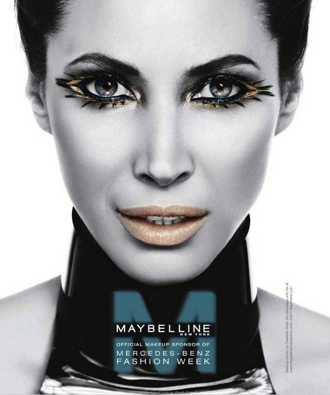 Christy Turlington featured in  the Maybelline Merdedes Fashion Week 2011 advertisement for Autumn/Winter 2011