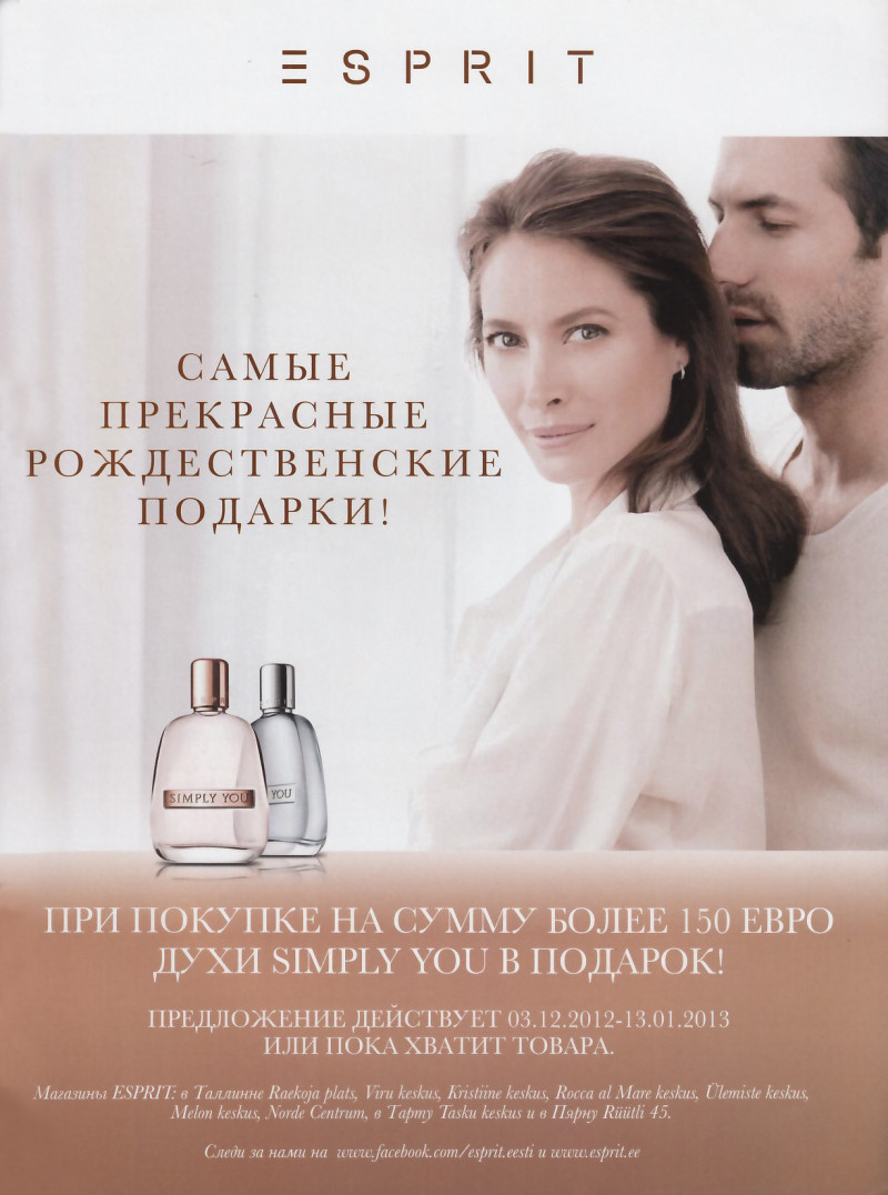 Christy Turlington featured in  the Esprit Fragrance advertisement for Autumn/Winter 2012