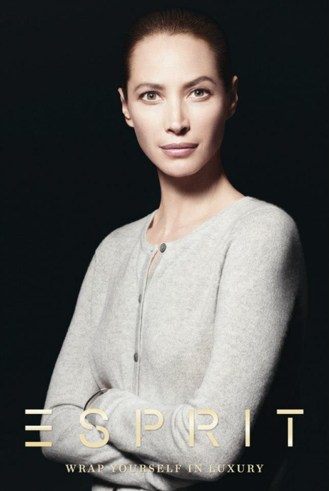 Christy Turlington featured in  the Esprit advertisement for Holiday 2012