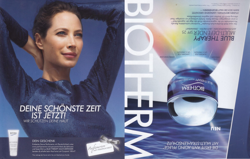 Christy Turlington featured in  the Biotherm advertisement for Spring/Summer 2017