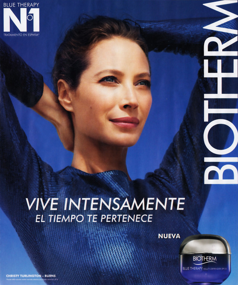 Christy Turlington featured in  the Biotherm advertisement for Spring/Summer 2017