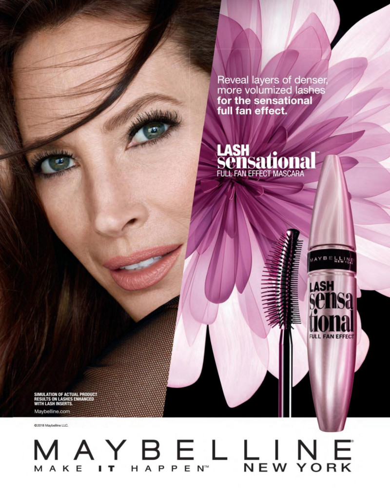 Christy Turlington featured in  the Maybelline advertisement for Autumn/Winter 2018