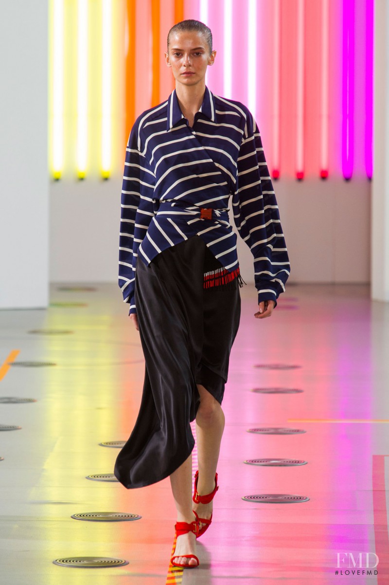 Dasha Denisenko featured in  the Preen by Thornton Bregazzi fashion show for Spring/Summer 2015
