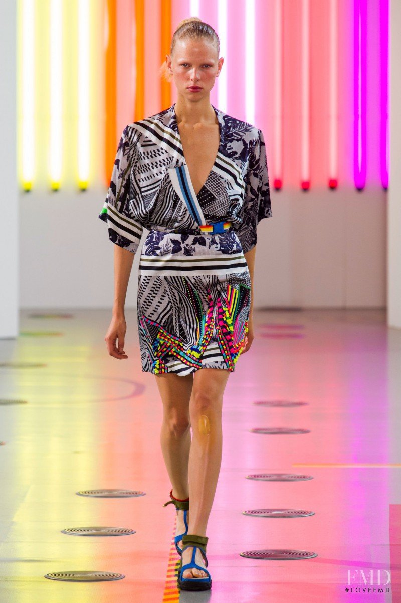 Lina Berg featured in  the Preen by Thornton Bregazzi fashion show for Spring/Summer 2015