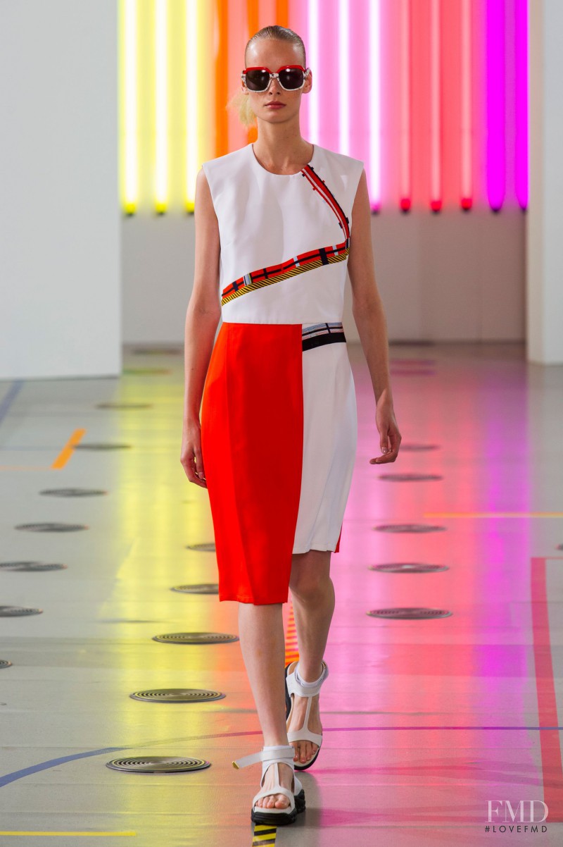 Irene Hiemstra featured in  the Preen by Thornton Bregazzi fashion show for Spring/Summer 2015