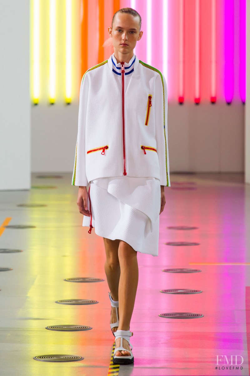 Harleth Kuusik featured in  the Preen by Thornton Bregazzi fashion show for Spring/Summer 2015