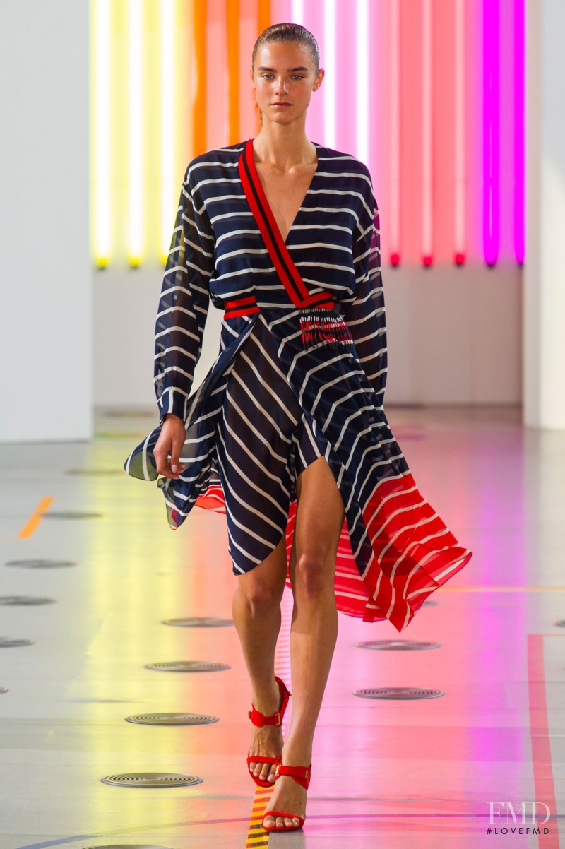 Olivia David featured in  the Preen by Thornton Bregazzi fashion show for Spring/Summer 2015