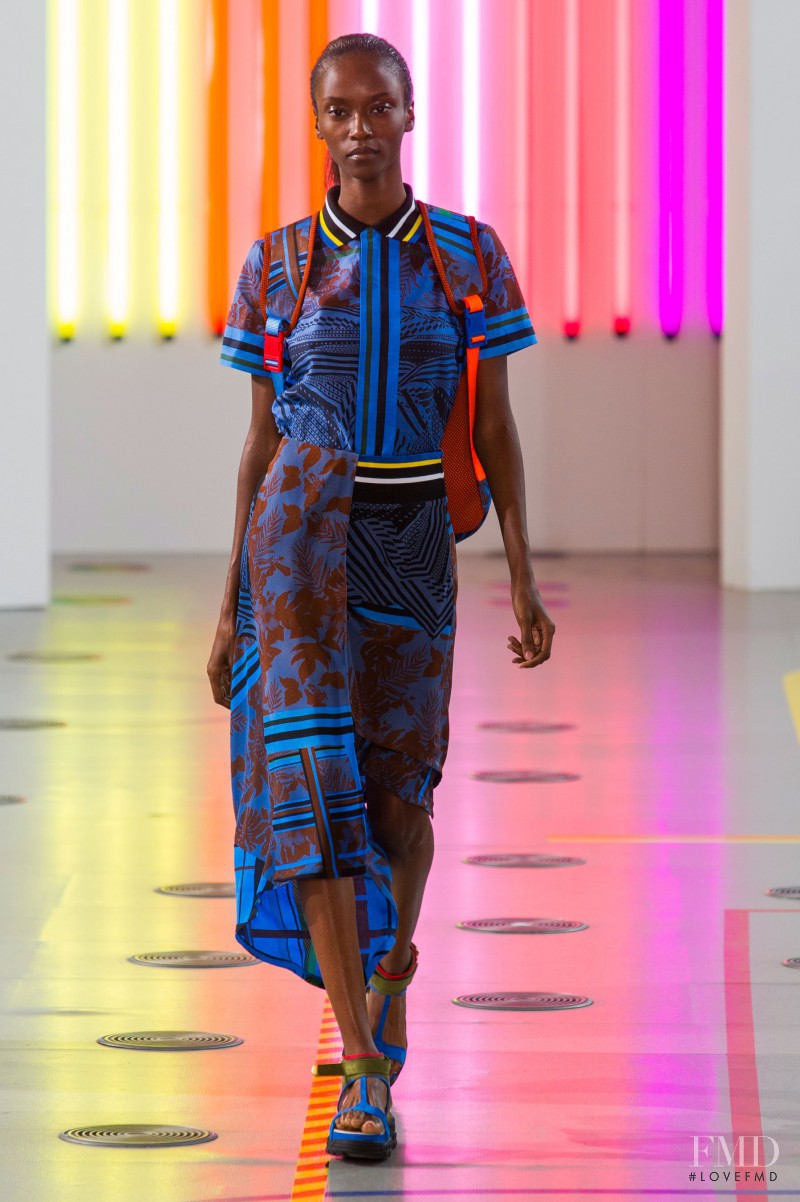 Riley Montana featured in  the Preen by Thornton Bregazzi fashion show for Spring/Summer 2015