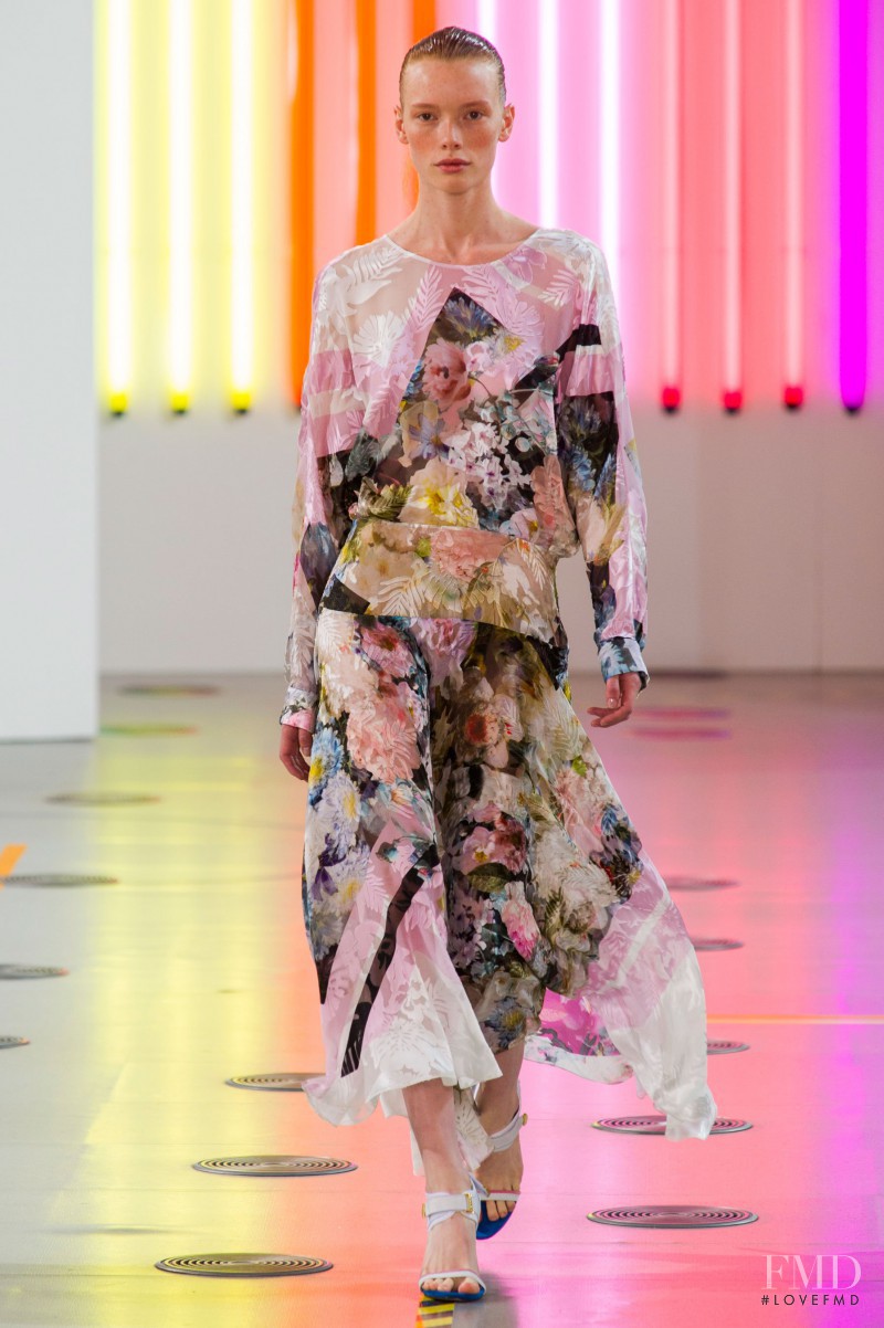 Julia Hafstrom featured in  the Preen by Thornton Bregazzi fashion show for Spring/Summer 2015